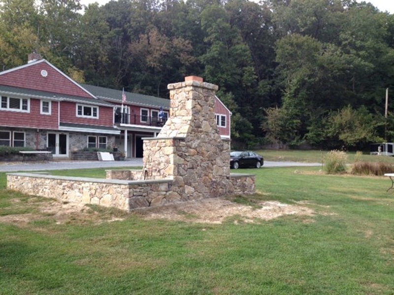 Fire Place Building Veneer and Bluestone Cap Don Mitchel