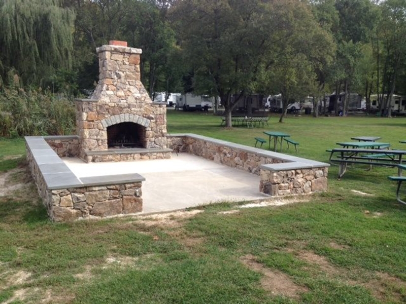 Fire Place Building Veneer and Bluestone Cap Don Mitchell